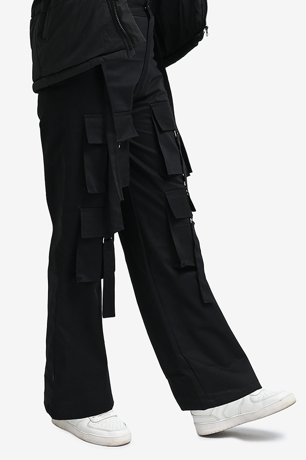 Winteez Black Utility Jogger Cargo Pants - Image 3
