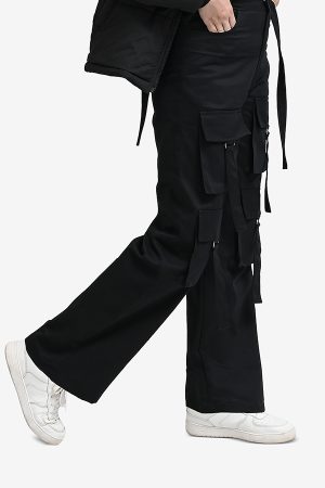 Winteez Black Utility Jogger Cargo Pants