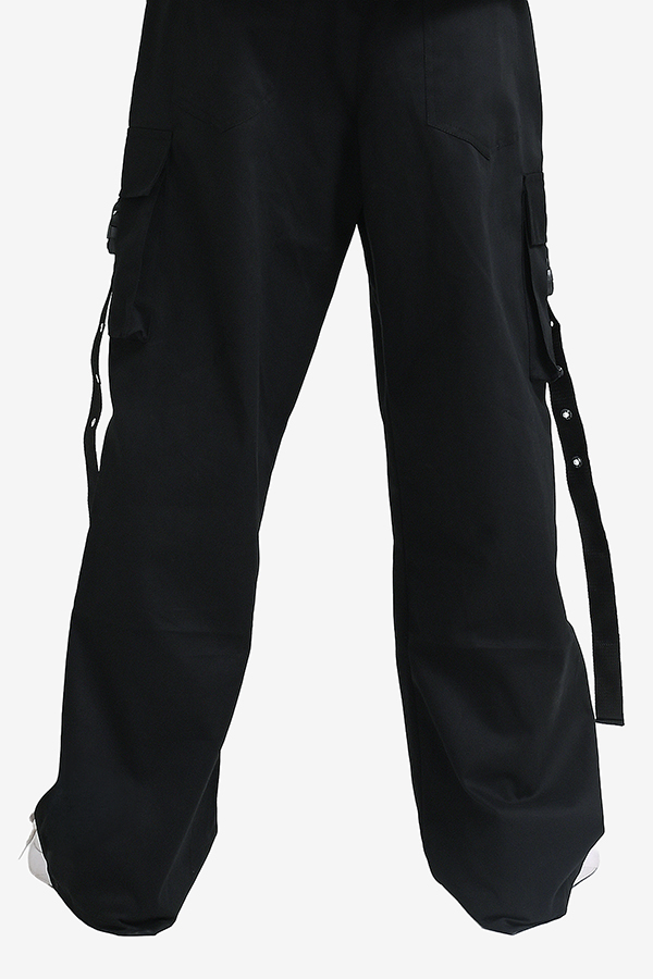 Winteez Neon Techwear Multi-Pocket Cargo Pants Black - Image 3