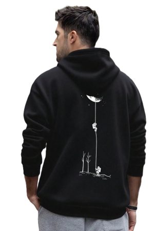 Winteez Moon Climb Minimal Graphic Hoodie