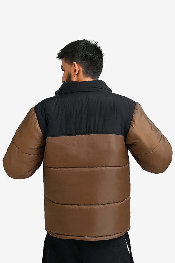 Winteez Premium Black & Brown Puffer Jacket - Image 4