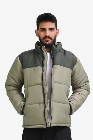 Winteez Men's Premium Olive Green Puffer Jacket