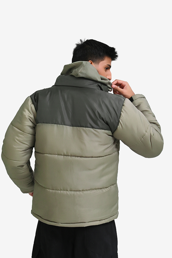 Winteez Men's Premium Olive Green Puffer Jacket - Image 4
